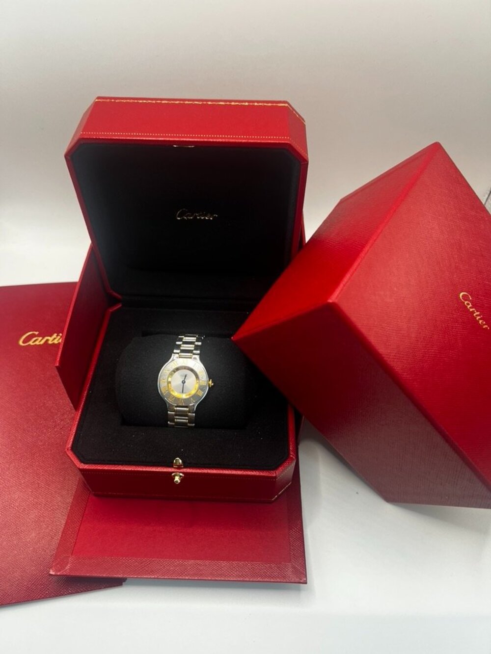 Cartier Must de Cartier 21 SM Two-Tone Watch Ref. 1340 – Box & Cartier Service